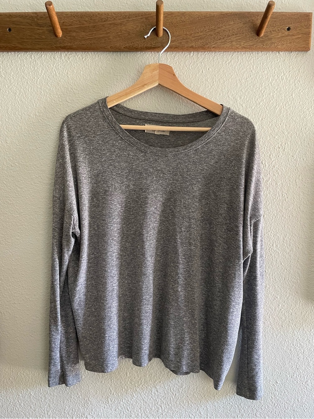 Madewell Heather Gray Long-Sleeve Crewneck Shirt